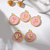 Golden Plated Alloy Enamel Charms X-ENAM-S118-07P-5