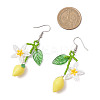 Handmade Glass Seed Beaded Dangle Earrings EJEW-MZ00477-4