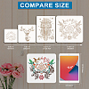 1Pc PET Hollow Out Drawing Painting Stencils DIY-MA0005-76B-4