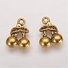 Tibetan Style Alloy 3D Cherry Charms X-TIBEP-23493-AG-RS-2