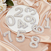 Adhesive Bandage Embroidery Cloth with Resin Imitation Pearl Iron On/Sew On Patches DIY-WH0589-68-5