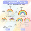 DIY Rainbow Opaque Resin Dangle Earring Jewelry Kits DIY-YW0010-80-2
