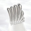 304 Stainless Steel Cuff Rings RJEW-D306-10P-4