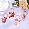 Valentine's Day Alloy Enamel Keychain KEYC-YW00185-01-4