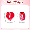 300Pcs Transparent Spray Painted Glass Beads GLAA-SP0001-48-2