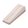 Wooden Clovered with PU Leather Bracelet Displays Stand BDIS-F003-02B-1
