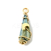2Pcs Electroplated Natural Quartz Crystal Dyed Copper Wire Wrapped Pendants PALLOY-JF03169-01-3