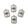 304 Stainless Steel Micro Pave Rhinestone Pendants STAS-G369-12P-1