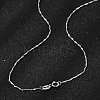 925 Sterling Silver Twisted Bar Link Chain Necklaces NJEW-H056-01B-P-2