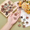 32Pcs 8 Styles Natural & Synthetic Mixed Gemstone Chip Pendants PALLOY-AB00253-3