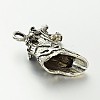 Tibetan Style Zinc Alloy 3D Wolf Head Pendants X-PALLOY-O046-02AS-4