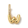 Brass Micro Pave Cubic Zirconia Pendants KK-K345-13W-G-1