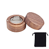 Round Wood Ring Storage Boxes CON-WH0087-59B-2
