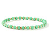 Plastic & Brass Beaded Stretch Bracelet for Women JP1152-7-1