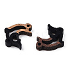 Opaque Resin & Walnut Wood Connector Charms RESI-N039-46A-2
