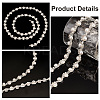 1 Yard Crystal Rhinestone Cup Chains with Plastic Pearl Beaded DIY-GA0005-72-4