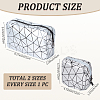 2Pcs 2 Styles PU Leahther Cosmetic Zipper Bags AJEW-CN0003-42B-2