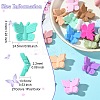 21Pcs 21 Colors Butterfly Food Grade Eco-Friendly Silicone Focal Beads SIL-CJ0002-29-2