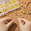468Pcs 5 Style Brass Round Textured Spacer Beads KK-CJ0002-13-4