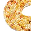 Natural Golden Silk Jade Beads Strands G-A260-A27-01-3
