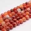 Natural Striped Agate/Banded Agate Bead Strands G-K153-B35-10mm-1
