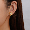 Geometric 304 Stainless Steel Sun Stud Earrings NK4647-1