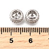 925 Sterling Silver Micro Pave Clear Cubic Zirconia Beads STER-F061-07P-2