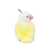 Animal Theme Flocky Opaque Resin Pendants RESI-H042-01P-01-3