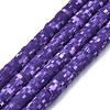 Handmade Polymer Clay Beads Strands CLAY-R089-6mm-161-1