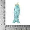 Synthetic Turquoise Carved Pendants G-P599-07G-08-3