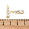 Brass Micro Pave Clear Cubic Zirconia Pendants KK-Q031-34G-3