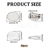 30 Sets Blank Dome Glass Oval Brooch JEWB-UN0001-05-2
