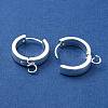 201 Stainless Steel Huggie Hoop Earrings Findings STAS-A167-01T-S-2