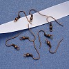 Earring Jewelry Findings Red Copper Iron Earring Hooks X-E135-NFR-1