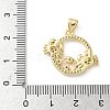 Brass Micro Pave Cubic Zirconia Pendants KK-S337-08G-E-3