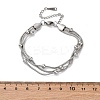 Stainless Steel Multi-strand Ball Bracelets LS-BJEW-L687-01P-4