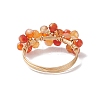 4Pcs Natural Gemstone Rings RJEW-TA00198-6