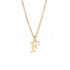 304 Stainless Steel Letter Pendant Necklaces NJEW-LP0001-53F-G-1
