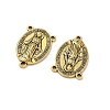 Holy Oval Carved Virgin Mary Tibetan Style Alloy Chandelier Component Links S-TIBEP-LF0961YKG-AG-2