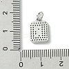 Rack Plating Brass Micro Pave Clear Cubic Zirconia Charms KK-G501-01R-P-3