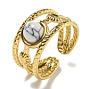 Ion Plating(IP) 304 Stainless Steel Open Cuff Rings RJEW-C079-14G-01-1