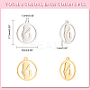 12Pcs 2 Colors 201 Stainless Steel Pendants STAS-UN0041-54-5