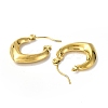 Ion Plating(IP) 304 Stainless Steel Hollow Teardrop Hoop Earrings for Women STAS-B034-14G-2