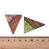 Opaque Resin and Walnut Wood Pendants RESI-T060-18M-3