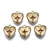 Brass Micro Cubic Zirconia Charms KK-N231-125C-02-NF-1