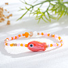 Resin & Porcelain Beads Stretch Bracelets for Women LP2947-11-1