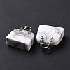 Natural Howlite Brass Pendants KK-E274-01P-025-3