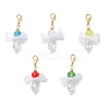 5Pcs Angel Glass & Acrylic Pendant Decorations HJEW-JM04180-03-2