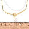 304 Stainless Steel Double Layered Necklaces NJEW-R026-28G-5