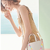 2Pcs 2 Style Spray Painted Rainbow Color Acrylic Chain Bag Handles AJEW-WR0001-68-7